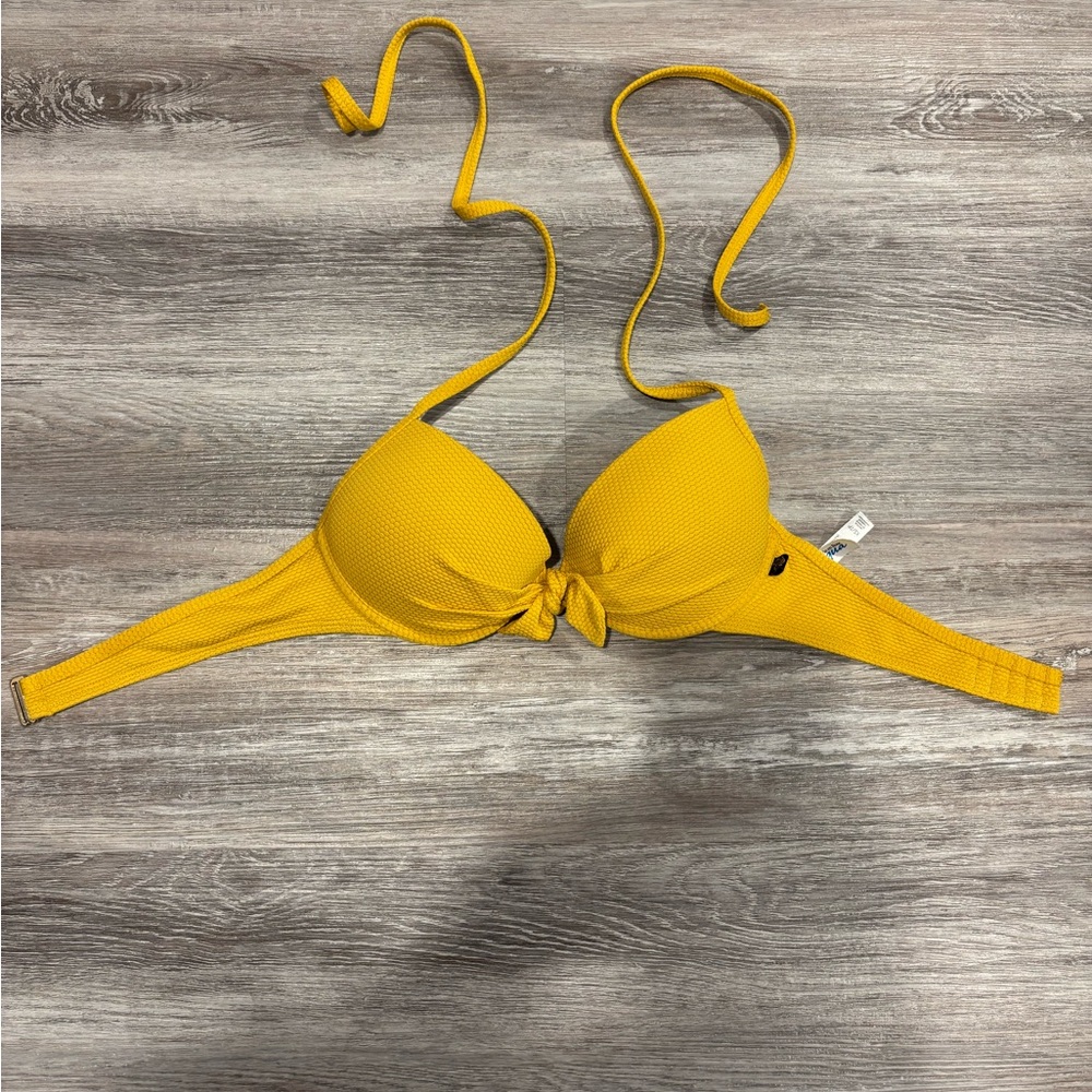 Mustard Yellow Women's Swim Top